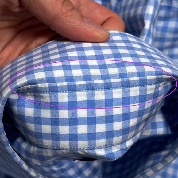 Tom Ford Gingham Check Slim Fit Lightweight Cotton Dress Shirt Mens 38 15 - Picture 6 of 11